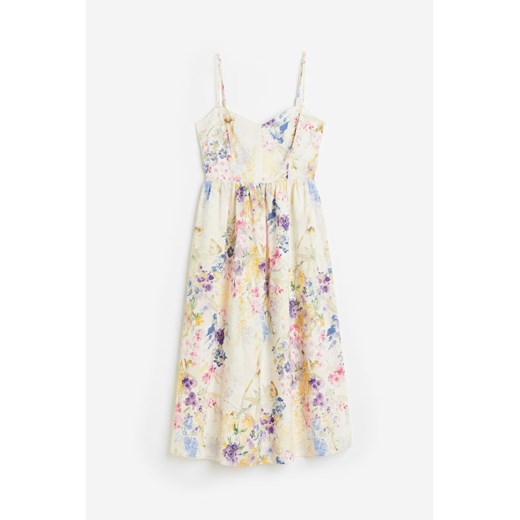 H & M - Sukienka z domieszką lnu - Biały ze sklepu H&M w kategorii Sukienki - zdjęcie 170568735