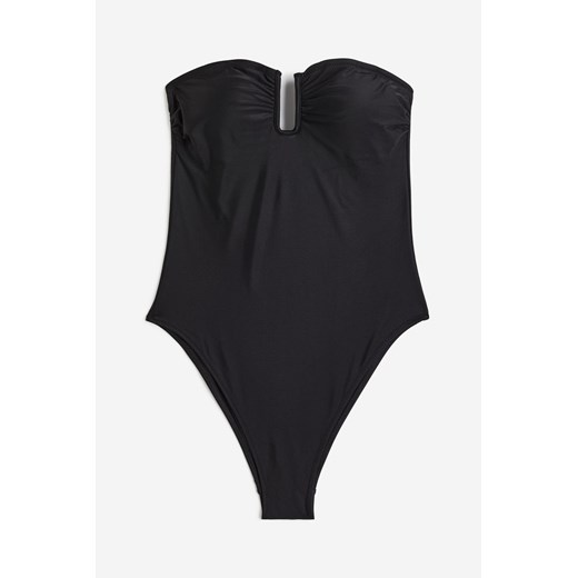 H & M - Kostium kąpielowy bandeau High-leg - Czarny ze sklepu H&M w kategorii Stroje kąpielowe - zdjęcie 170568749