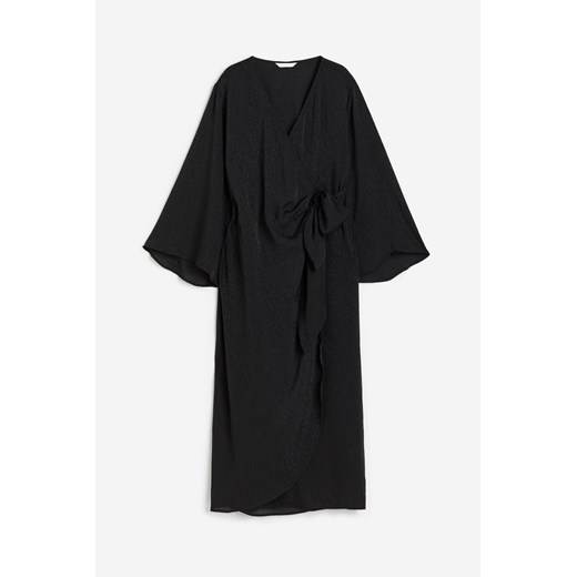 H & M - Kopertowa sukienka żakardowa - Czarny ze sklepu H&M w kategorii Sukienki - zdjęcie 170568769