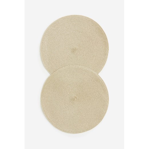 H & M - Brokatowa podkładka pod talerz 2-pak - Złoty ze sklepu H&M w kategorii Podkładki na stół - zdjęcie 170568798