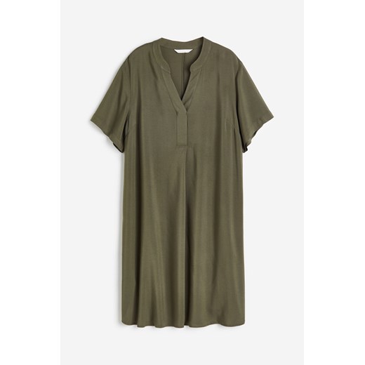 H & M - Tunika z dekoltem w serek - Zielony ze sklepu H&M w kategorii Bluzki damskie - zdjęcie 170568808