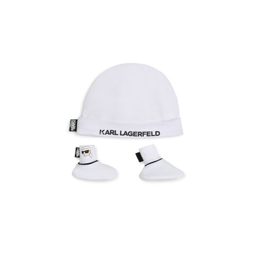 Karl Lagerfeld Kids Zestaw Czapka i Skarpety Z30180 Biały ze sklepu MODIVO w kategorii Czapki dziecięce - zdjęcie 170568855