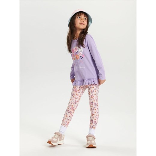 Sinsay - Komplet: koszulka i legginsy - fioletowy ze sklepu Sinsay w kategorii Komplety dziewczęce - zdjęcie 170570075