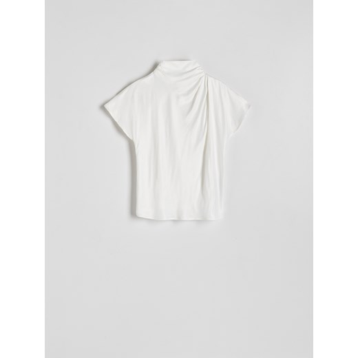 Reserved - Bluzka z wiskozy - złamana biel ze sklepu Reserved w kategorii Bluzki damskie - zdjęcie 170570188