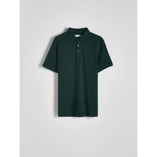 Reserved - Koszulka polo regular - ciemnozielony Reserved XL Reserved