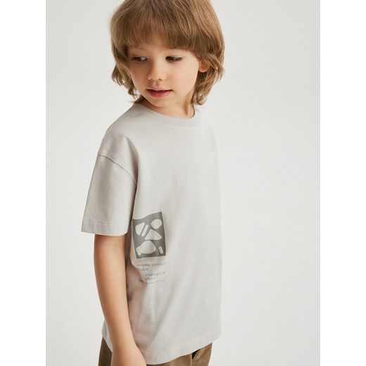 Reserved - T-shirt z nadrukiem - jasnoszary ze sklepu Reserved w kategorii T-shirty chłopięce - zdjęcie 170570435