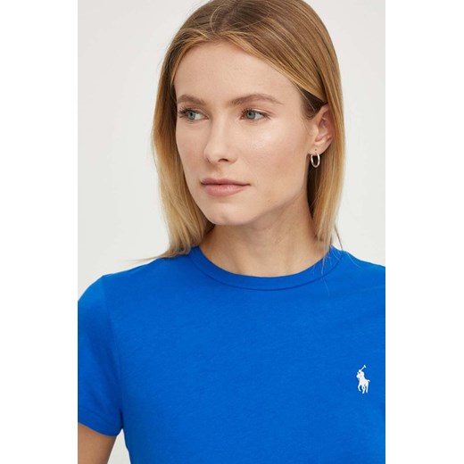 Polo Ralph Lauren t-shirt bawełniany damski kolor granatowy ze sklepu ANSWEAR.com w kategorii Bluzki damskie - zdjęcie 170571539