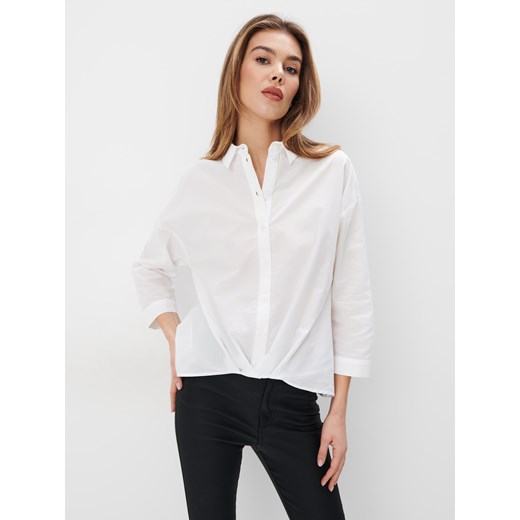 Mohito - Bawełniana koszula - biały ze sklepu Mohito w kategorii Koszule damskie - zdjęcie 170572659