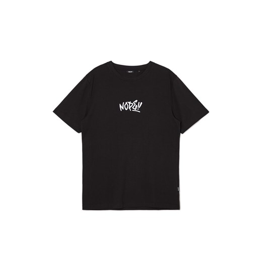 Cropp - Czarny T-shirt z haftem - czarny ze sklepu Cropp w kategorii T-shirty męskie - zdjęcie 170572715