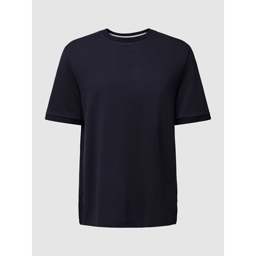 T-shirt z prążkowanym okrągłym dekoltem ze sklepu Peek&Cloppenburg  w kategorii T-shirty męskie - zdjęcie 170573988