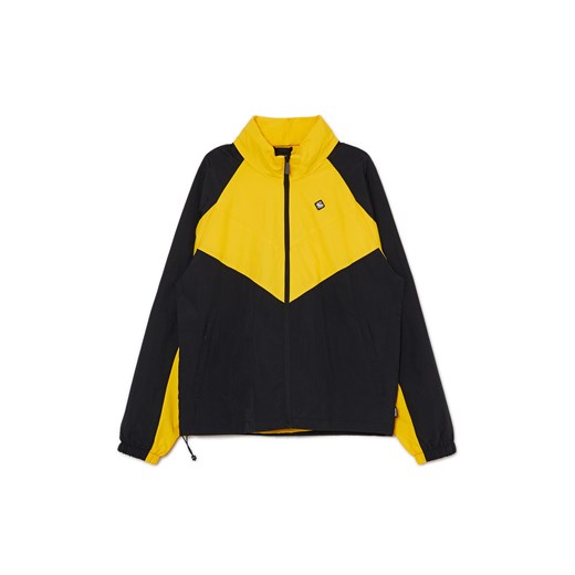 Cropp - Czarno-żółta sportowa kurtka z kapturem - żółty ze sklepu Cropp w kategorii Kurtki męskie - zdjęcie 170576666