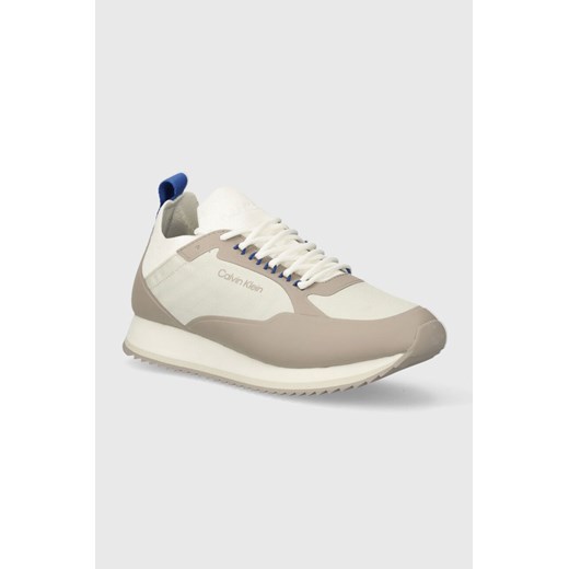 Calvin Klein sneakersy LOW TOP LACE UP NYLON kolor beżowy HM0HM00921 ze sklepu ANSWEAR.com w kategorii Buty sportowe męskie - zdjęcie 170578246