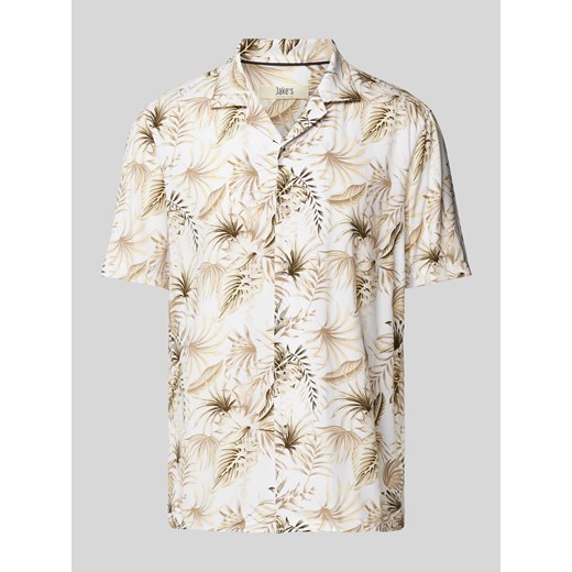 Koszula biznesowa z wiskozy z wzorem na całej powierzchni ze sklepu Peek&Cloppenburg  w kategorii Koszule męskie - zdjęcie 170581306