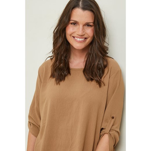 Curvy Lady Bluzka w kolorze karmelowym Curvy Lady 44/46 Limango Polska okazja