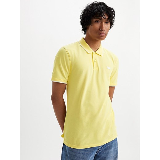 T-shirt męski Levi's z elastanu żółty z krótkim rękawem 