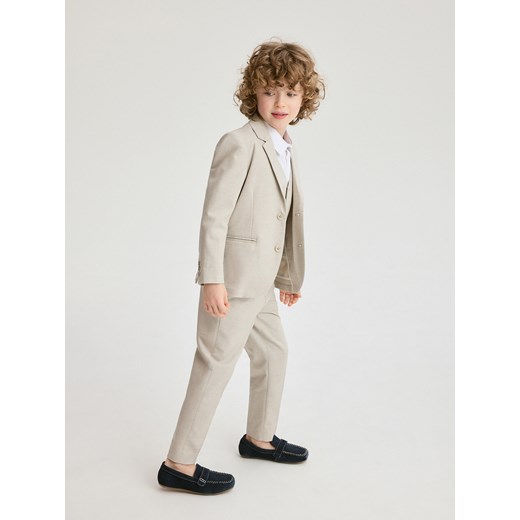 Reserved - Eleganckie spodnie - beżowy ze sklepu Reserved w kategorii Spodnie chłopięce - zdjęcie 170587875