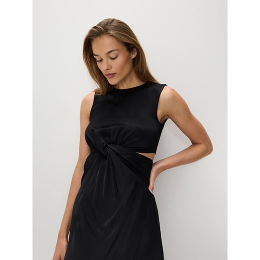 Reserved - Sukienka z wiskozy - czarny ze sklepu Reserved w kategorii Sukienki - zdjęcie 170588376