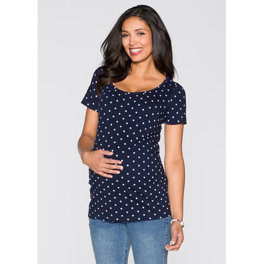 Shirt ciążowy  (2 szt.), bawełna organiczna ze sklepu bonprix w kategorii Bluzki ciążowe - zdjęcie 170589125