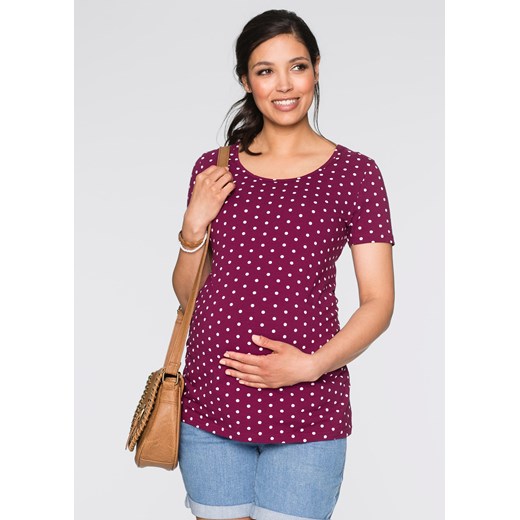 Shirt ciążowy  (2 szt.), bawełna organiczna ze sklepu bonprix w kategorii Bluzki ciążowe - zdjęcie 170589198