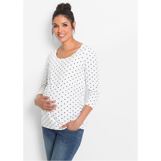 Shirt ciążowy z nadrukiem (2 szt.), bawełna organiczna ze sklepu bonprix w kategorii Bluzki ciążowe - zdjęcie 170589315