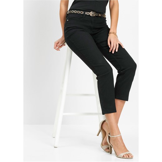 Spodnie ze stretchem 7/8 ze sklepu bonprix w kategorii Spodnie damskie - zdjęcie 170591486