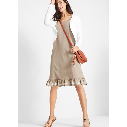 Krótki sweter rozpinany, długi rękaw 40/42 bonprix