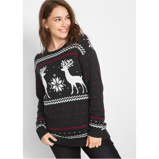 Sweter z zimowym motywem ze sklepu bonprix w kategorii Swetry damskie - zdjęcie 170591849