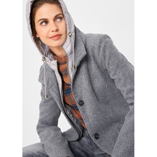 Płaszcz zimowy z domieszką wełny, z efektem 2 w 1 40 bonprix
