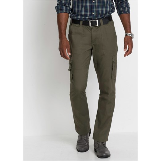 Spodnie bojówki z powłoką z teflonu Regular Fit Straight ze sklepu bonprix w kategorii Spodnie męskie - zdjęcie 170592136