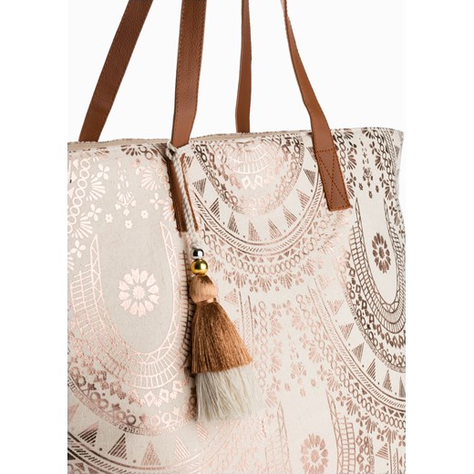 Shopper bag Bonprix mieszcząca a5 bawełniana 