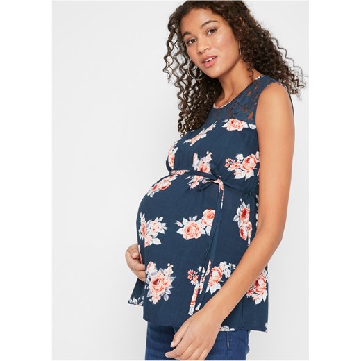 Bluzka ciążowa z koronką z wiskozy ze sklepu bonprix w kategorii Bluzki ciążowe - zdjęcie 170592896