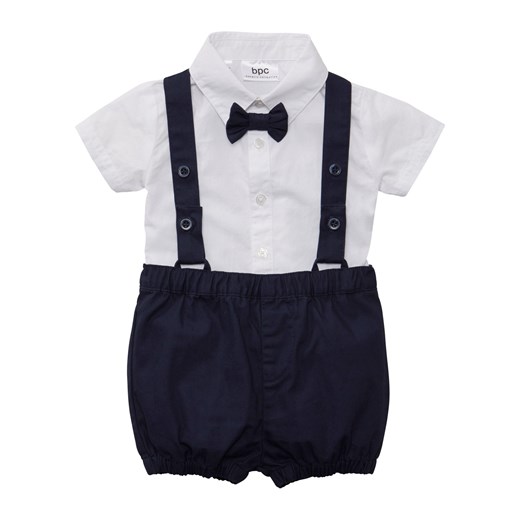 Koszula niemowlęca + mucha + spodnie (3 części) ze sklepu bonprix w kategorii Ubranka do chrztu - zdjęcie 170592927