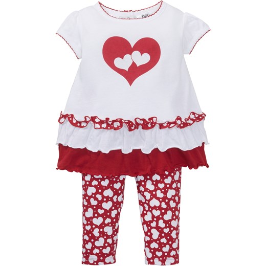 Koszulka niemowlęca + legginsy (2 części), bawełna organiczna ze sklepu bonprix w kategorii Komplety niemowlęce - zdjęcie 170592929