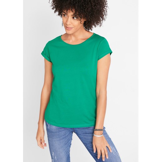 Shirt bawełniany, krótki rękaw ze sklepu bonprix w kategorii Bluzki damskie - zdjęcie 170593065