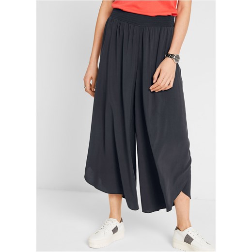 Spodnie culotte z wygodnym paskiem w talii, dł. do łydki ze sklepu bonprix w kategorii Spodnie damskie - zdjęcie 170593219