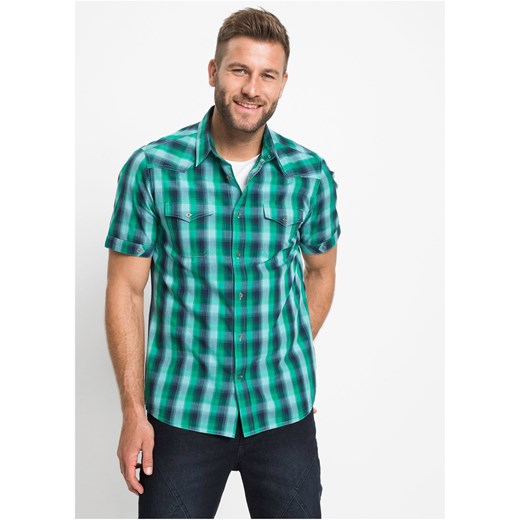 Koszula z krótkim rękawem i naszywanymi kieszeniami ze sklepu bonprix w kategorii Koszule męskie - zdjęcie 170593325