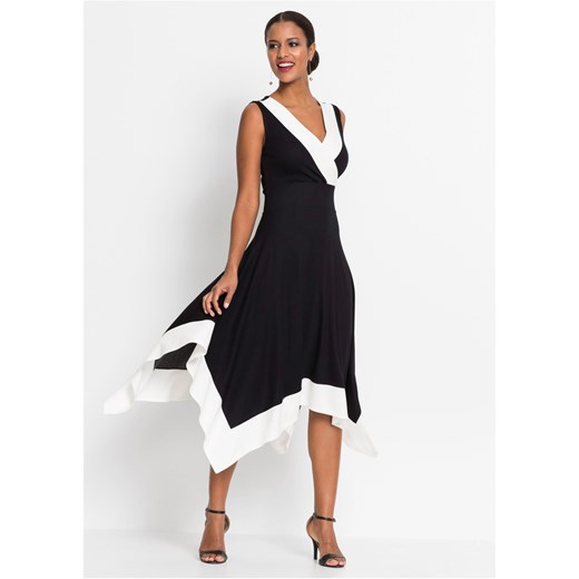 Sukienka midi z szeroką częścią spódnicową ze sklepu bonprix w kategorii Sukienki - zdjęcie 170593435