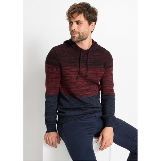 Sweter z kapturem ze sklepu bonprix w kategorii Swetry męskie - zdjęcie 170593678