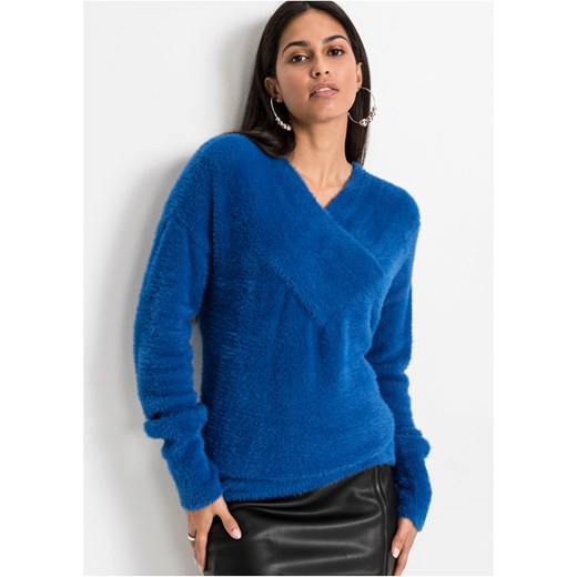 Sweter z przędzy z długim włosem ze sklepu bonprix w kategorii Swetry damskie - zdjęcie 170593827