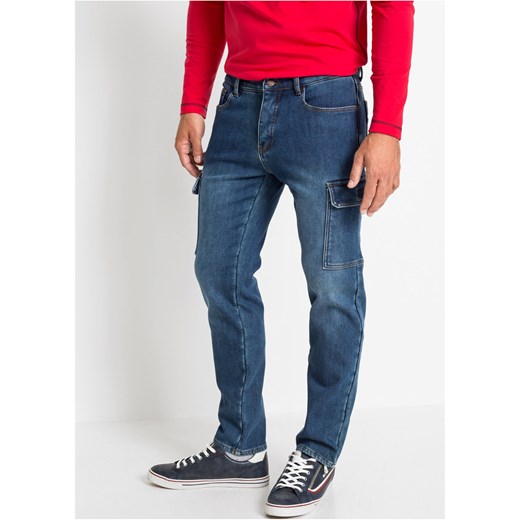 Dżinsy ocieplane ze stretchem Regular Fit Straight 60 okazja bonprix