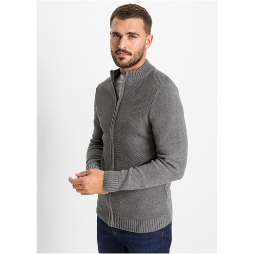 Sweter rozpinany, specjalny wygodny krój ze sklepu bonprix w kategorii Swetry męskie - zdjęcie 170594146