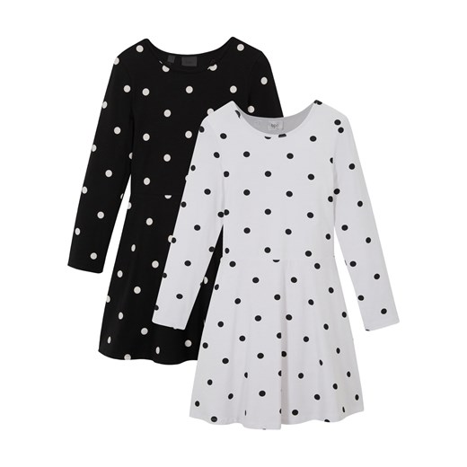 Sukienka dziewczęca shirtowa (2 szt.), bawełna organiczna ze sklepu bonprix w kategorii Sukienki dziewczęce - zdjęcie 170594817