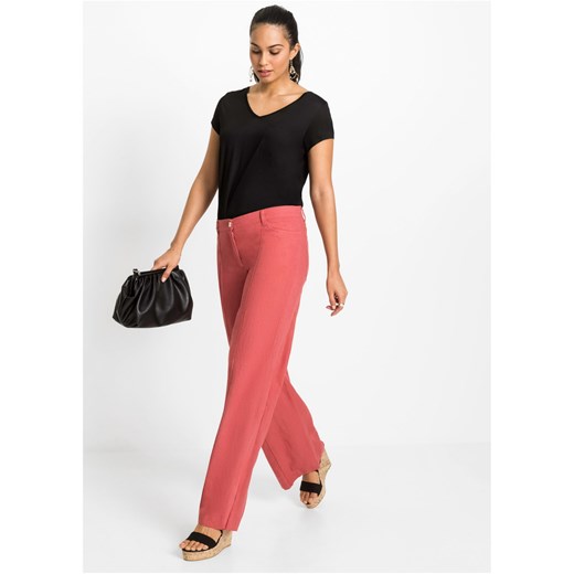 Spodnie lniane palazzo 44 bonprix