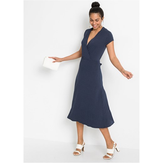 Sukienka z dżerseju z efektem założenia kopertowego ze sklepu bonprix w kategorii Sukienki - zdjęcie 170595375