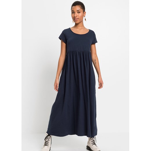 Sukienka shirtowa maxi z bawełny organicznej ze sklepu bonprix w kategorii Sukienki - zdjęcie 170597318