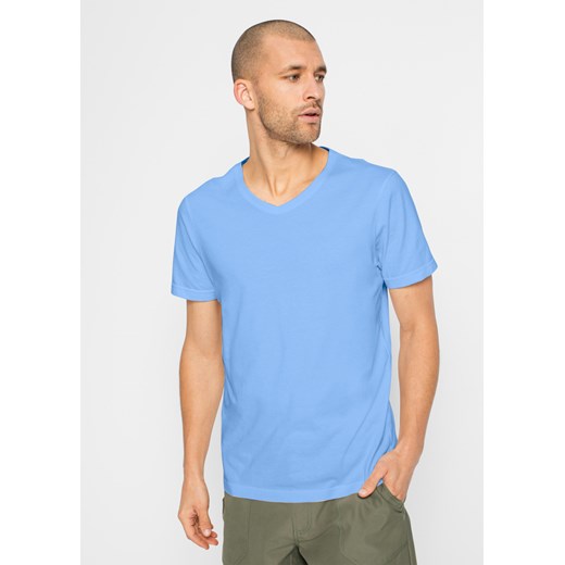 T-shirt z dekoltem w serek (5 szt.) ze sklepu bonprix w kategorii T-shirty męskie - zdjęcie 170597378
