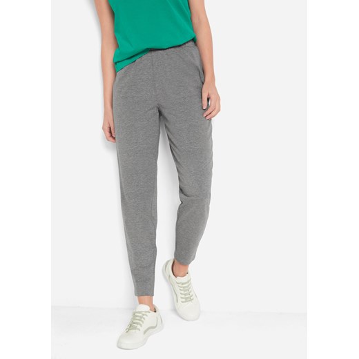 Lekkie spodnie high-waist  z wygodnym paskiem w talii, ze zrównoważonej wiskozy (2 szt.) ze sklepu bonprix w kategorii Spodnie damskie - zdjęcie 170597396
