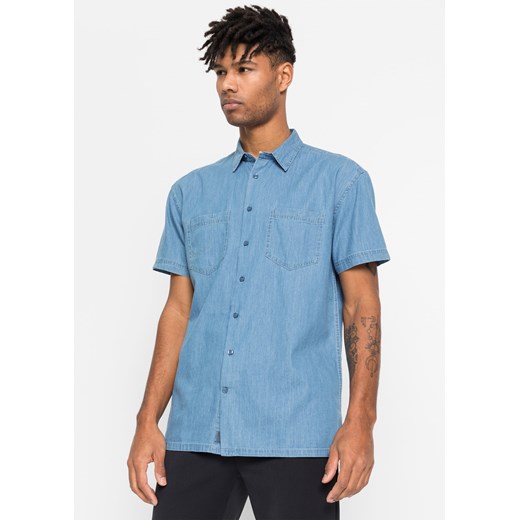 Koszula dżinsowa z krótkim rękawem, Loose Fit ze sklepu bonprix w kategorii Koszule męskie - zdjęcie 170597596
