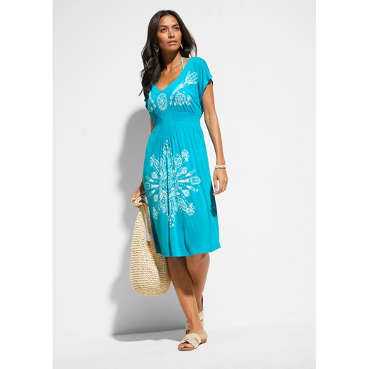 Sukienka tunikowa plażowa ze sklepu bonprix w kategorii Odzież plażowa - zdjęcie 170597948