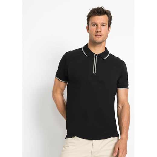 Shirt polo z zamkiem ze sklepu bonprix w kategorii T-shirty męskie - zdjęcie 170598068